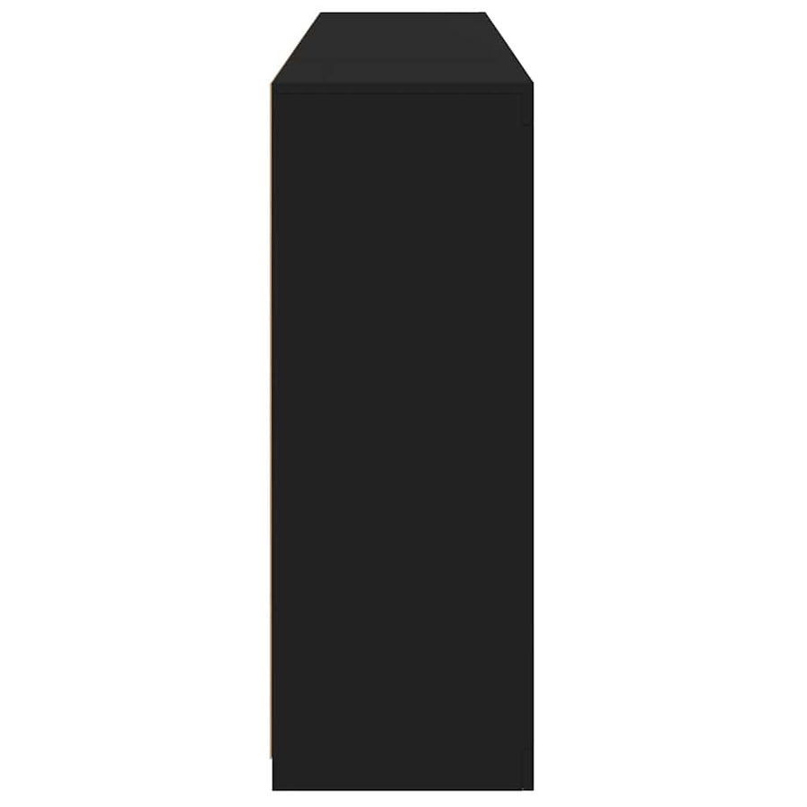 Sideboards with LED Lights 3 pcs Black Engineered Wood