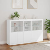 Sideboard with LED Lights White 162x37x100 cm - Top-Down View