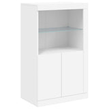 Sideboard with LED Lights White 162x37x100 cm