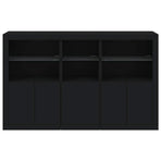 Sideboard with LED Lights Black 162x37x100 cm