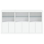 Sideboard with LED Lights White 181.5x37x100 cm
