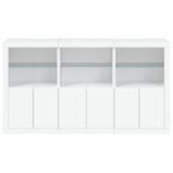 Sideboard with LED Lights White 181.5x37x100 cm - Rear View