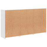 Sideboard with LED Lights White 181.5x37x100 cm - Low Angle