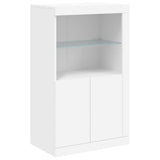 Sideboard with LED Lights White 181.5x37x100 cm - Extra Image