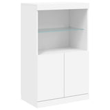 Sideboard with LED Lights White 181.5x37x100 cm - Extra Image