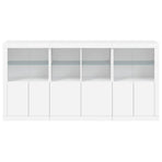 Sideboard with LED Lights White 202x37x100 cm