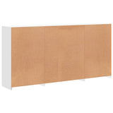 Sideboard with LED Lights White 202x37x100 cm - Low Angle