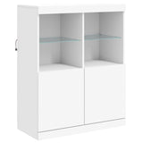 Sideboard with LED Lights White 283x37x100 cm - Extra Image