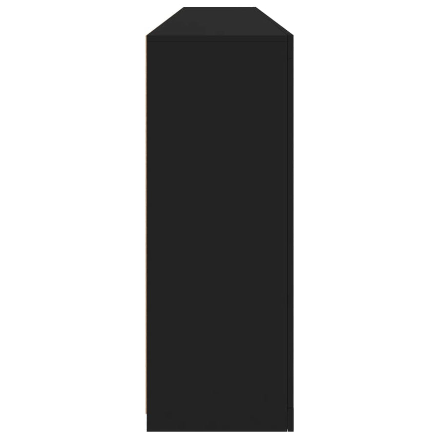 Sideboard with LED Lights Black 283x37x100 cm