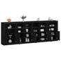 Sideboard with LED Lights Black 283x37x100 cm