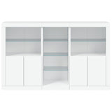 Sideboard with LED Lights White 162x37x100 cm - Rear View