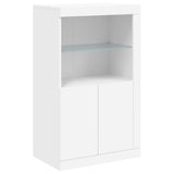Sideboard with LED Lights White 162x37x100 cm - Extra Image