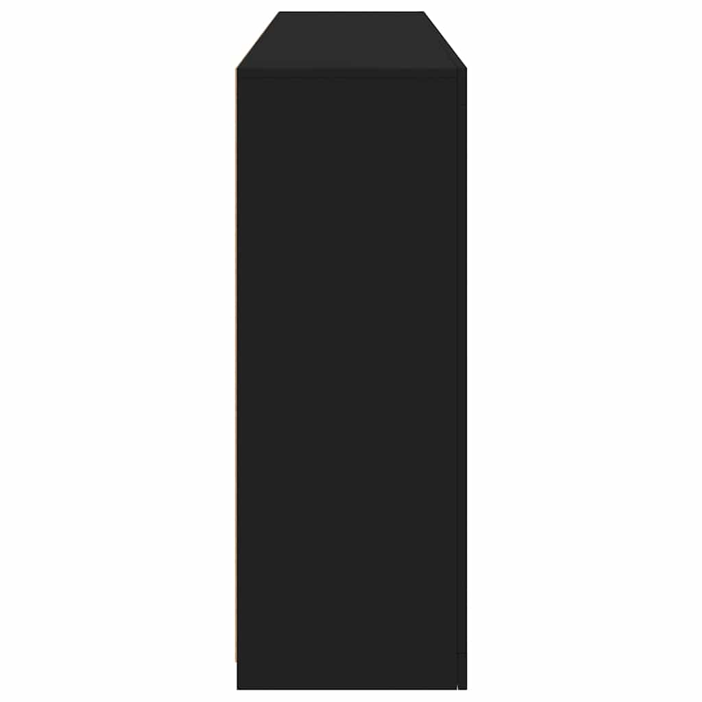 Sideboard with LED Lights Black 162x37x100 cm