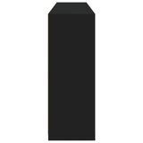 Sideboard with LED Lights Black 162x37x100 cm - Close-Up Angle