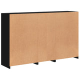 Sideboard with LED Lights Black 162x37x100 cm - Low Angle