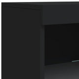 Sideboard with LED Lights Black 162x37x100 cm - Extra Image