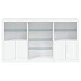 Sideboard with LED Lights White 181.5x37x100 cm - Rear View