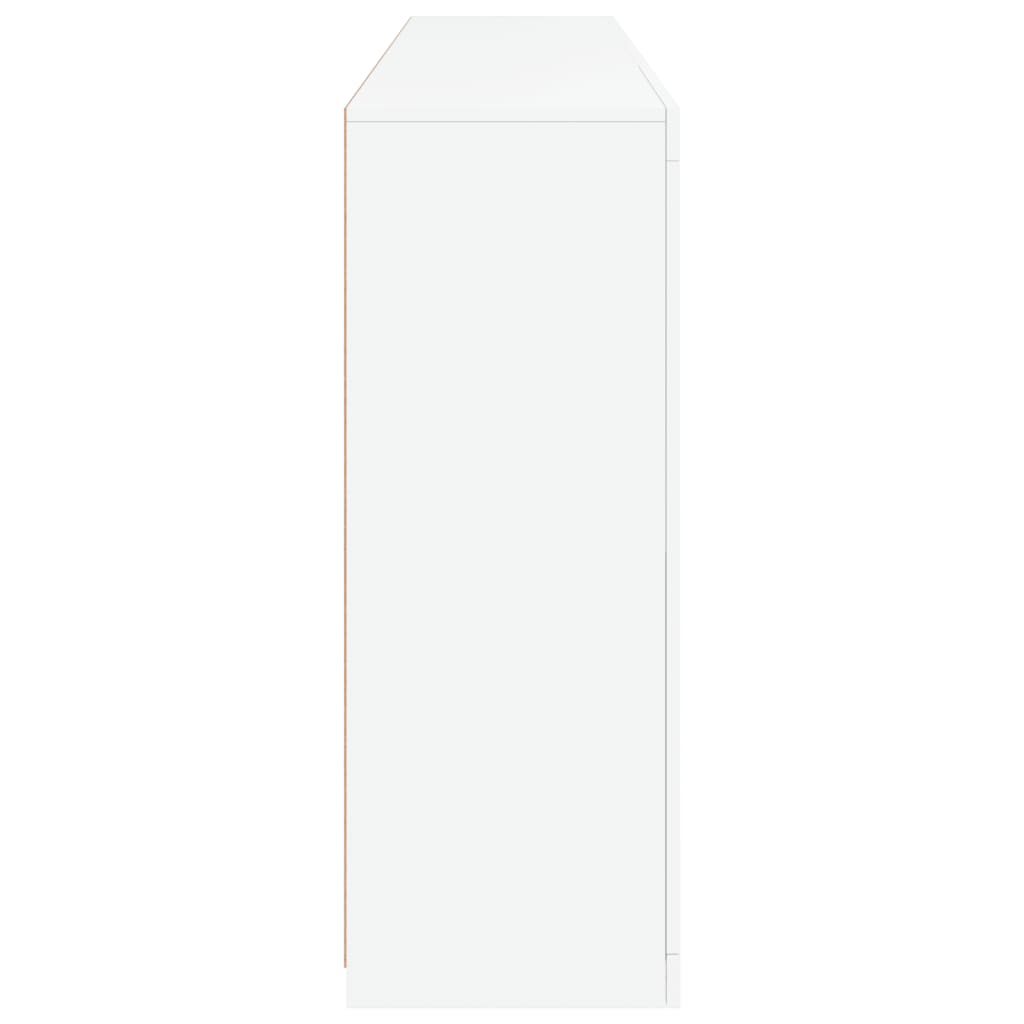 Sideboard with LED Lights White 181.5x37x100 cm