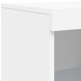Sideboard with LED Lights White 181.5x37x100 cm