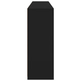 Sideboard with LED Lights Black 181.5x37x100 cm - Close-Up Angle