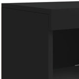Sideboard with LED Lights Black 181.5x37x100 cm - Extra Image