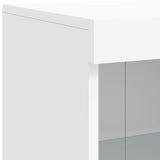 Sideboard with LED Lights White 202x37x100 cm - Extra Image
