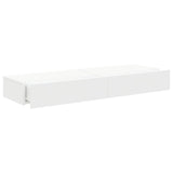 TV Cabinets with LED Lights 2 pcs White 60x35x15.5 cm - Close-Up Angle