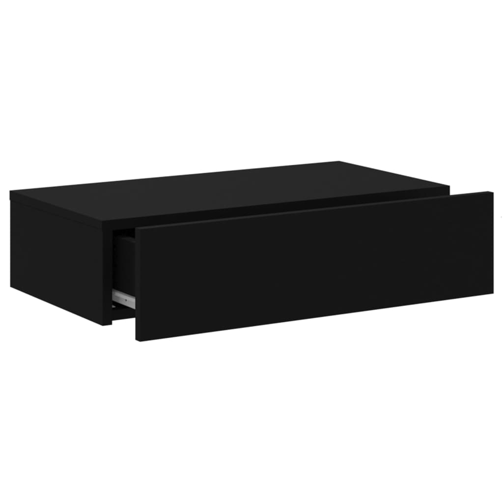TV Cabinet with LED Lights Black 60x35x15.5 cm