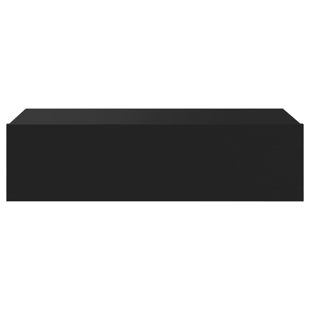 TV Cabinet with LED Lights Black 60x35x15.5 cm