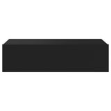 TV Cabinet with LED Lights Black 60x35x15.5 cm - Low Angle