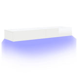 TV Cabinets with LED Lights 2 pcs High Gloss White 60x35x15.5 cm - Rear View