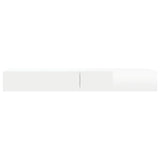 TV Cabinets with LED Lights 2 pcs High Gloss White 60x35x15.5 cm - Low Angle
