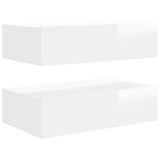 TV Cabinets with LED Lights 2 pcs High Gloss White 60x35x15.5 cm - Extra Image