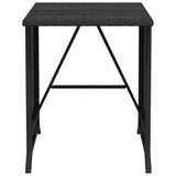 3 Piece Bistro Set with Cushions Black Poly Rattan - Extra Image