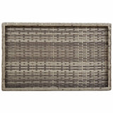 Folding Tray Table Grey 65x40x75 cm Poly Rattan - Low Angle