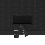 Garden Sofa with Cushions 2-Seater Black Poly Rattan - Extra Image