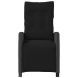 Reclining Garden Chair with Footrest Black Poly Rattan