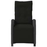 3 Piece Bistro Set with Cushions Black Poly Rattan