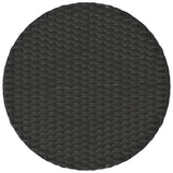 3 Piece Bistro Set with Cushions Black Poly Rattan - Extra Image