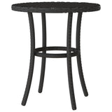 3 Piece Bistro Set with Cushions Black Poly Rattan - Extra Image