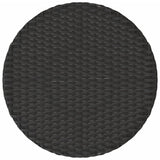 3 Piece Bistro Set with Cushions Black Poly Rattan - Extra Image