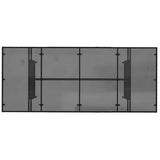 Garden Table with Glass Top Black 190x80x74 cm Poly Rattan