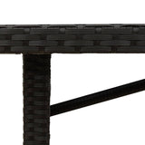 Garden Table with Acacia Wood Top Black 190x80x74 cm Poly Rattan - Extra Image