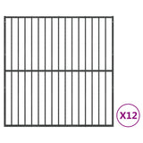 Dog Playpen 12 Panels Black Galvanised Steel - Extra Image