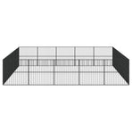 Dog Playpen 20 Panels Black Galvanised Steel