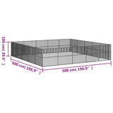 Dog Playpen 20 Panels Black Galvanised Steel - Extra Image