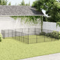Dog Playpen 20 Panels Black Galvanised Steel