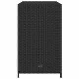 Garden Storage Cabinet Black 83x45x76 cm Poly Rattan - Close-Up Angle