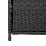 Garden Storage Cabinet Black 83x45x76 cm Poly Rattan - Extra Image