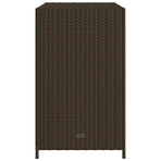 Garden Storage Cabinet Brown 83x45x76 cm Poly Rattan